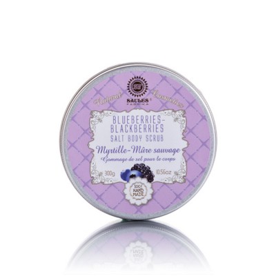 Private Label European Producer Gentle Care Blueberries Blackberries Salt Body Scrub