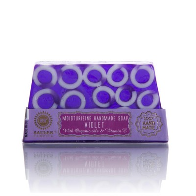 New Arrival 100% Handmade Original Violet Glycerine Soap Bar 80g