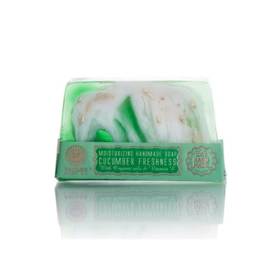 100% Handmade Natural Cucumber Glycerin Soap 80g at Wholesale Price